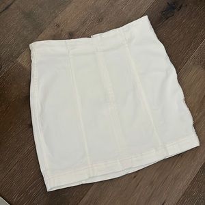 Free people white denim skirt